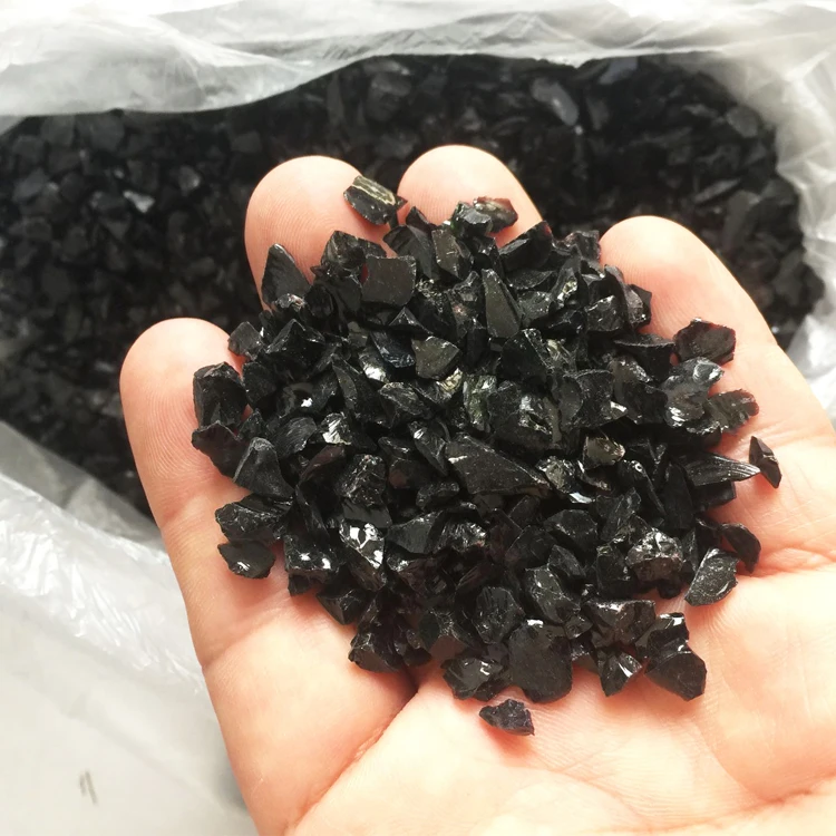 Colored Glass Chips Blue Glass Gravel For Landscaping