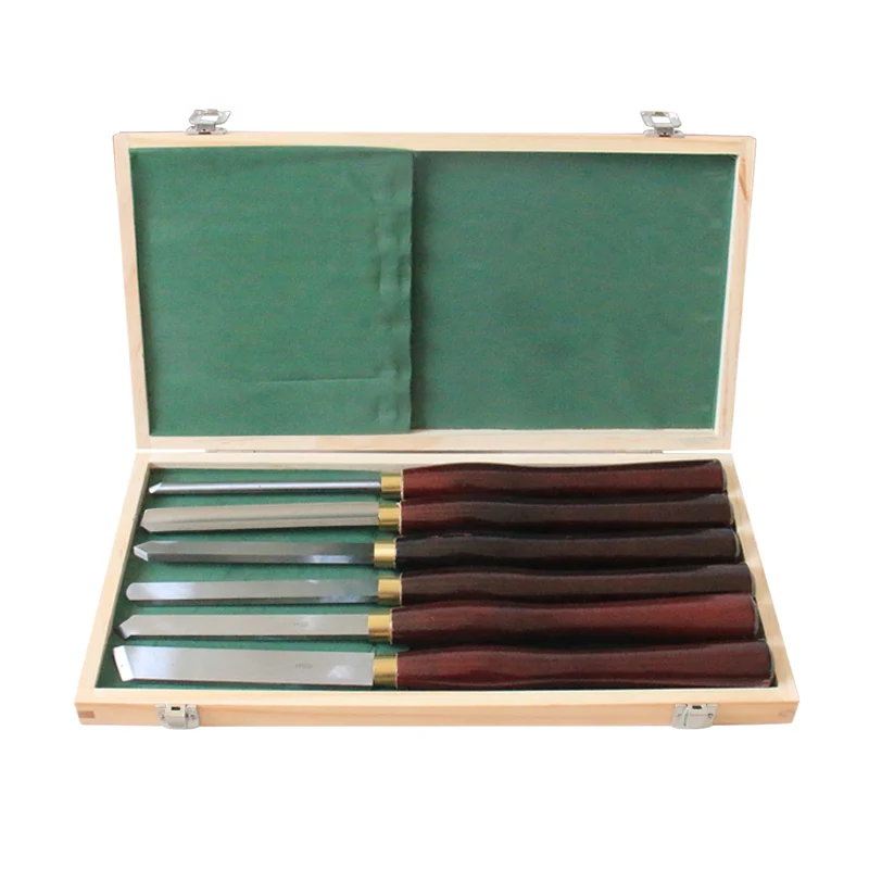 Wood Turning Tools Lathe  HSS Steel Blades  Wood Turning Tools Lathe Chisel Set Wooden Case  Lathe