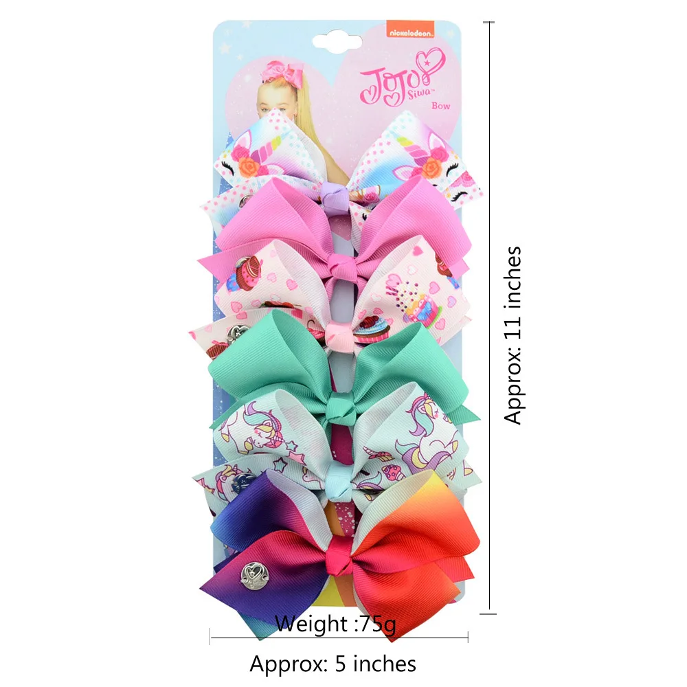 Cute JOJO Siwa Bows Hair Bows Alligator Clips for Girls cartoon pony Grosgrain Ribbon Hair Barrettes Accessories for Toddler 892