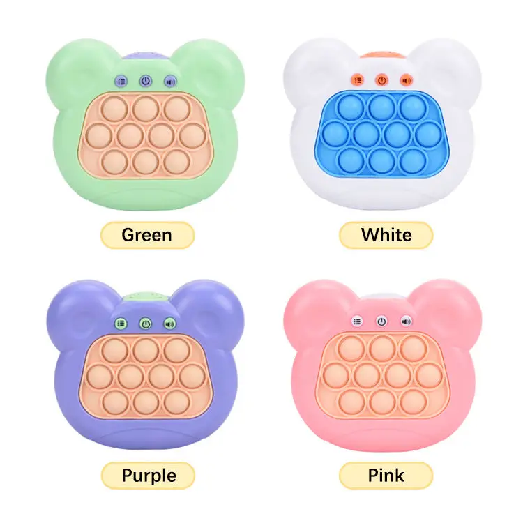 hot selling New Kids Funny Light Up Bubble Puzzle Game Quick Pop push it  electronic Educational  machine fidget toy