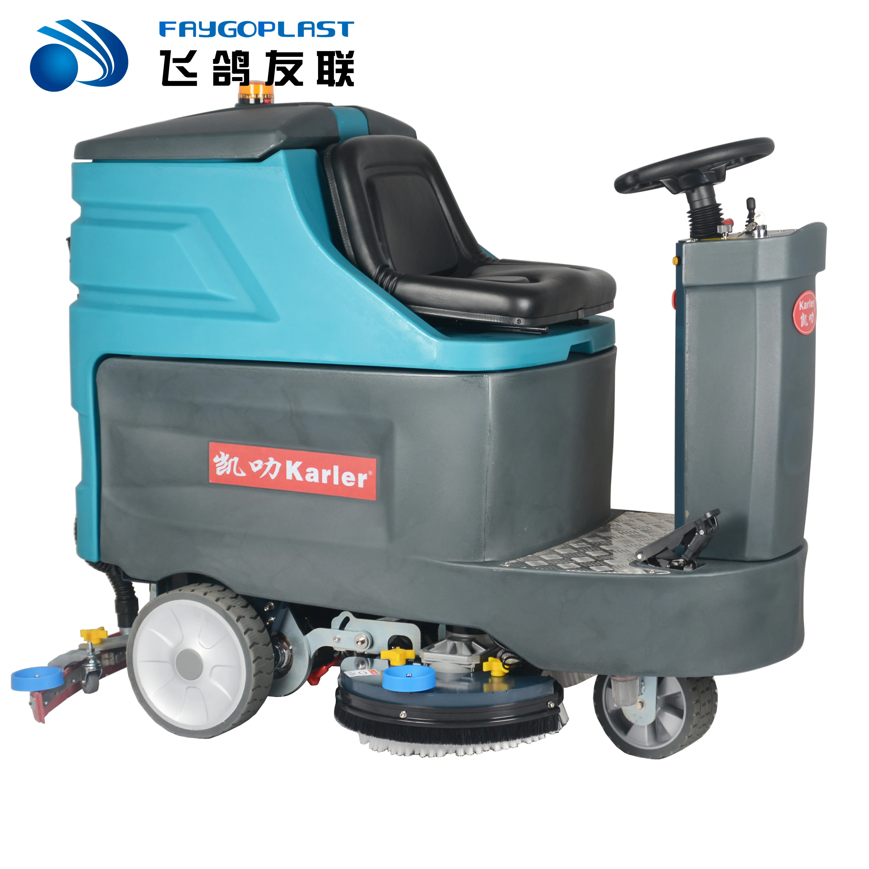 FAYGO Smart Multifunction Electric Ride On Scrubber Carpet Sweeper Floor Cleaning Machine