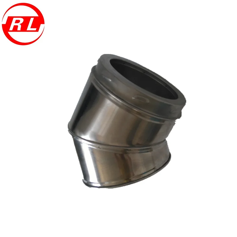 45 Degree Twin Wall SUS304/316L Stove Chimney Elbow