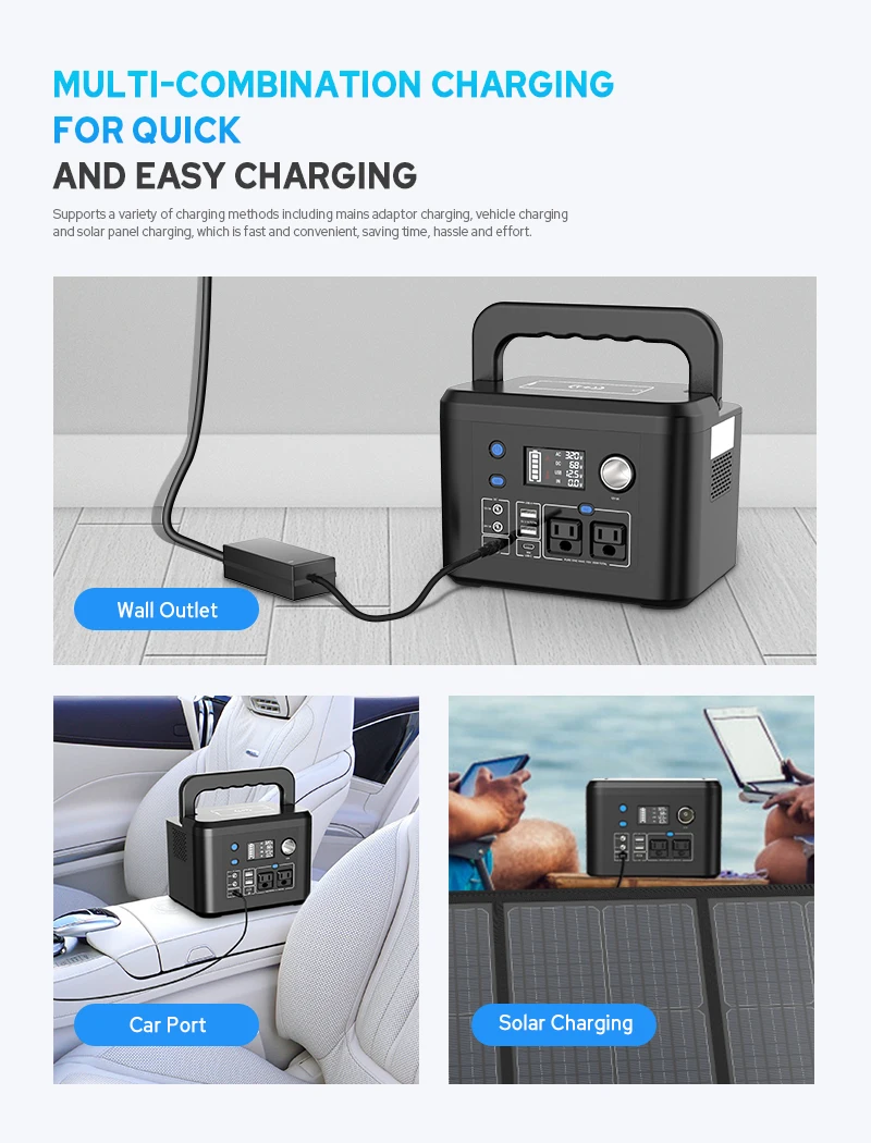 Portable Home Power Station AC 110V 230V for Home Use 100W 300W Power Bank for Camping Outdoor Travel Use