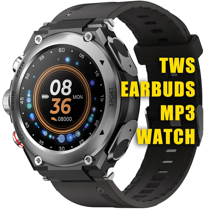 Smart Watch Wireless Calling Recording Reminder GPS Sports Fitness Monitoring 128MB Built-in Earbuds Music Smart Watch