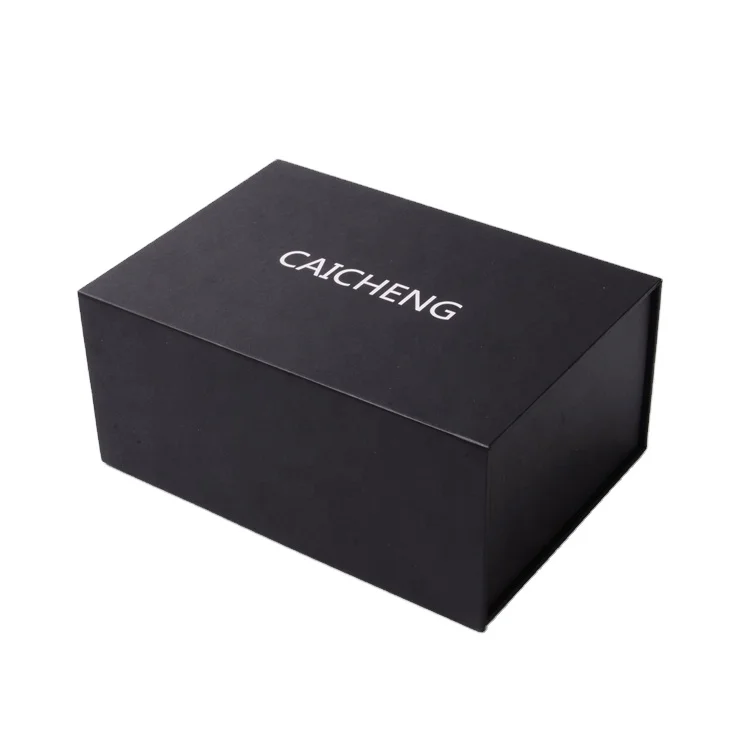 
Black Cardboard Gift Box Packaging Folding Paper Box 