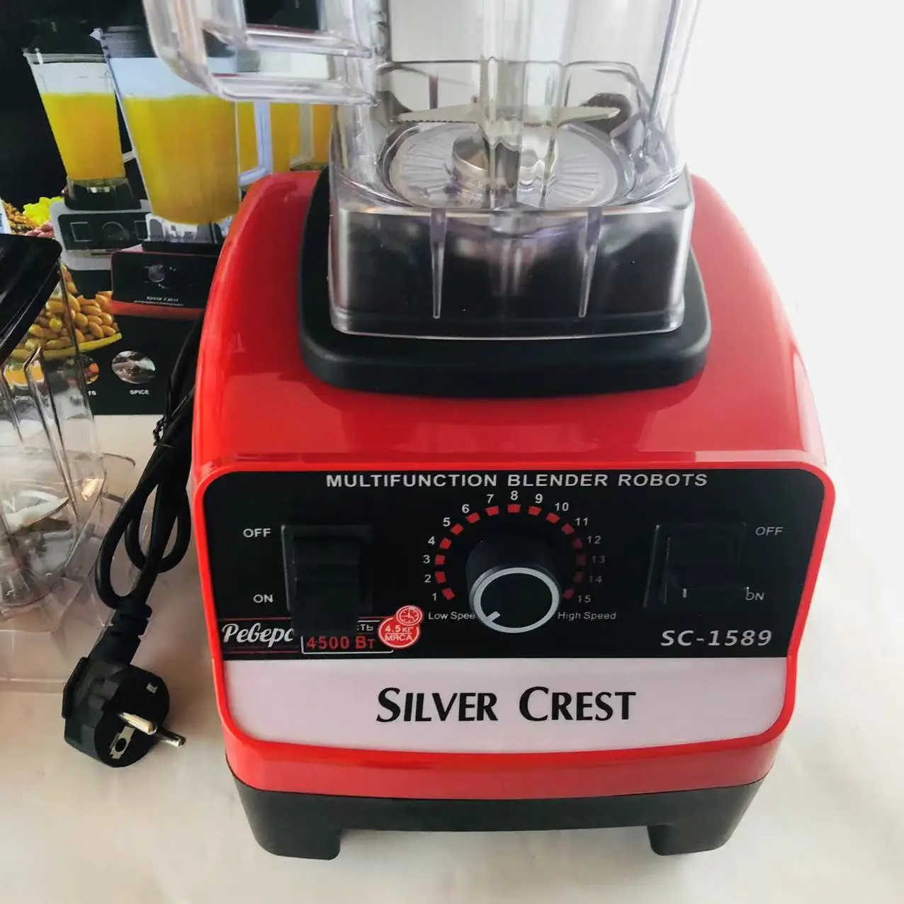 2 in 1 4500w Silver Crest Blender Electric Juice Mixer Machine Food Fruit Mixers Electric Automatic Orange Juicer Extractor