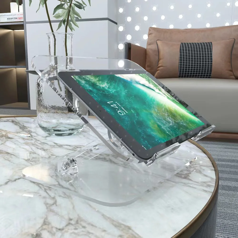 Transparent Acrylic Reading Book Stand Shelf Adjustable Mini Flat Bracket 180 Degree Tablet PC Holder Gift Set