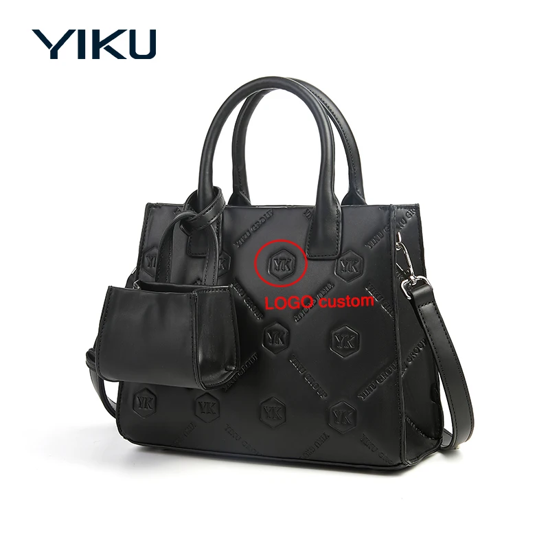 2024 New designer Customize embossed logo leather handbag eco friendly vegan leather top handle crossbody bag for women