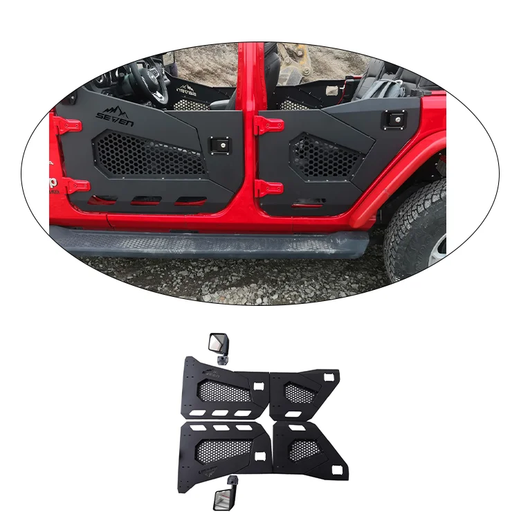 Hotsale 2018+ 2/4 half door steel tube doors with mirrors for jeep wrangler JK/JL