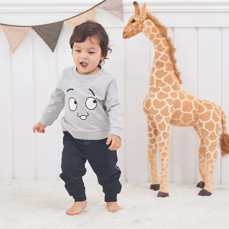 
2021 Products Baby Girls Boys Spring Crewneck Sweatshirt Kids Plain Sweatshirts Children Warm Pullover Fashion Outfits 