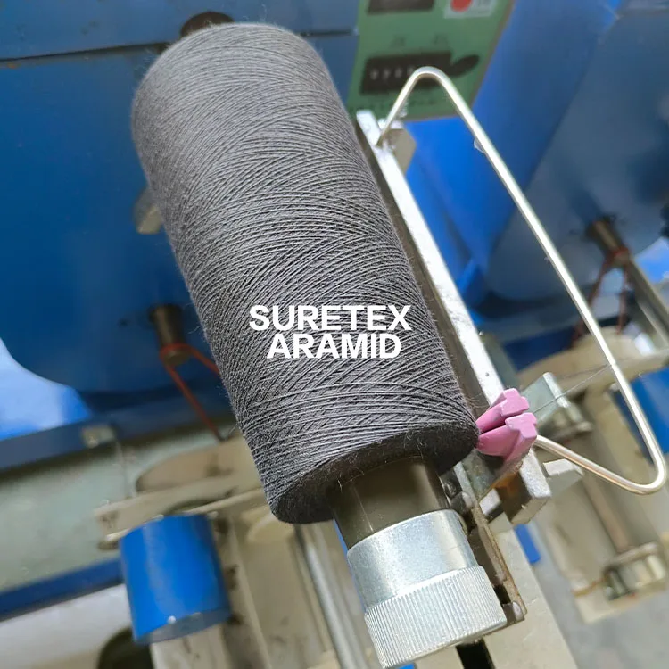 China Factory 30S/3 Black Color Cut Resistant Para Aramid Spun Yarn Ne30/3 Kevlar Thread Nm50/3Aramid Yarn For Sewing