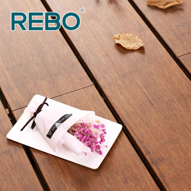 Outdoor bamboo balcony waterproof bamboo flooring covering patio flooring