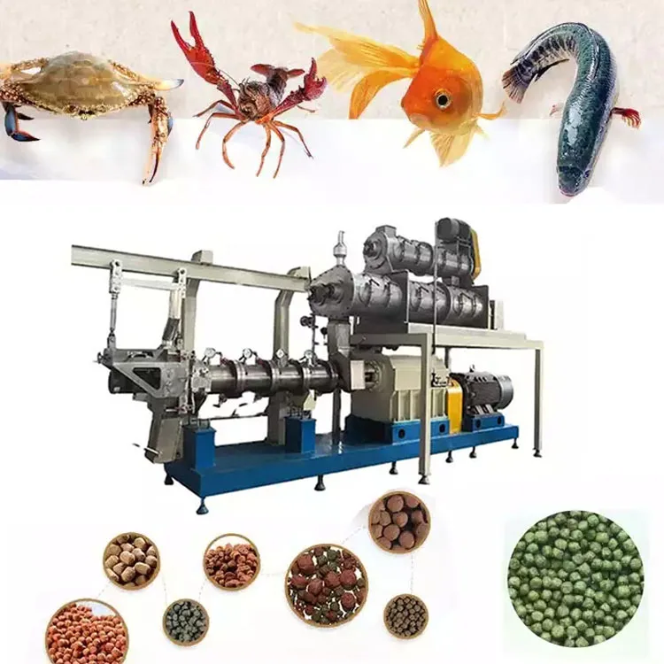 Fish feed floating extruder machine screw float fish feed pellet machine large fish feed machine