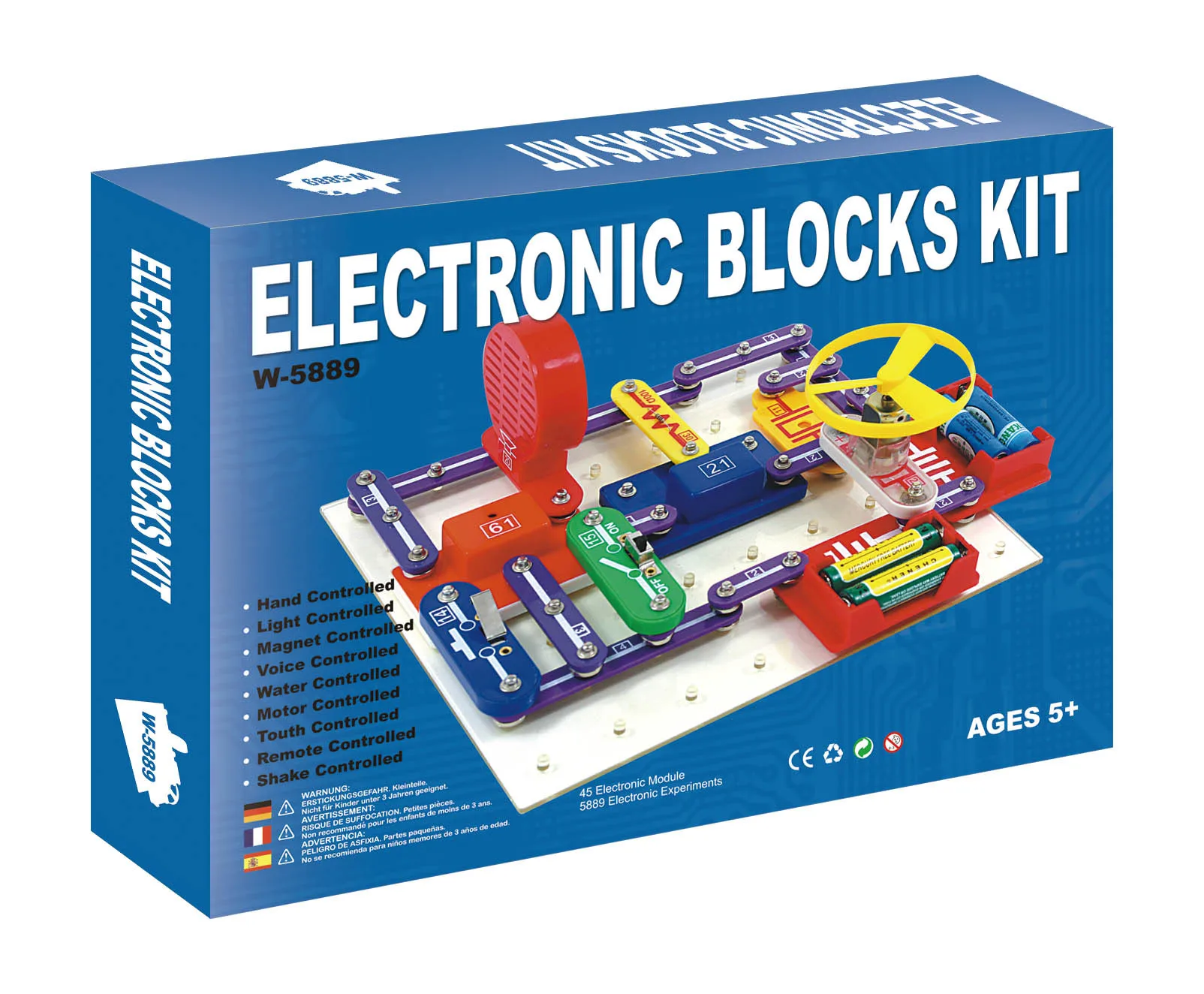 Wholesale creative DIY electronic assembly building block circuit science educational kits for kids