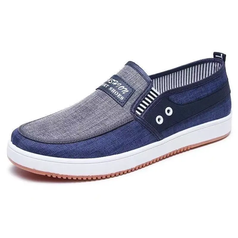 man flat shoes Jeans denim canvas flat shoesold man father student cheap walking shoes