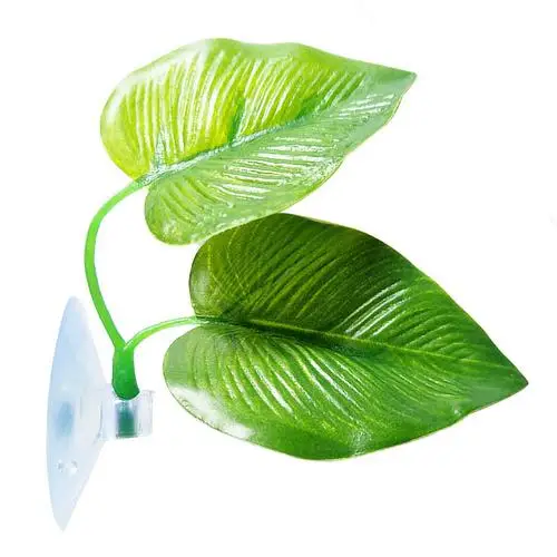 
2020 new hot sale hammock fighting fish rest spawning double deck decoration artificial leaf bed fish tank accessories 