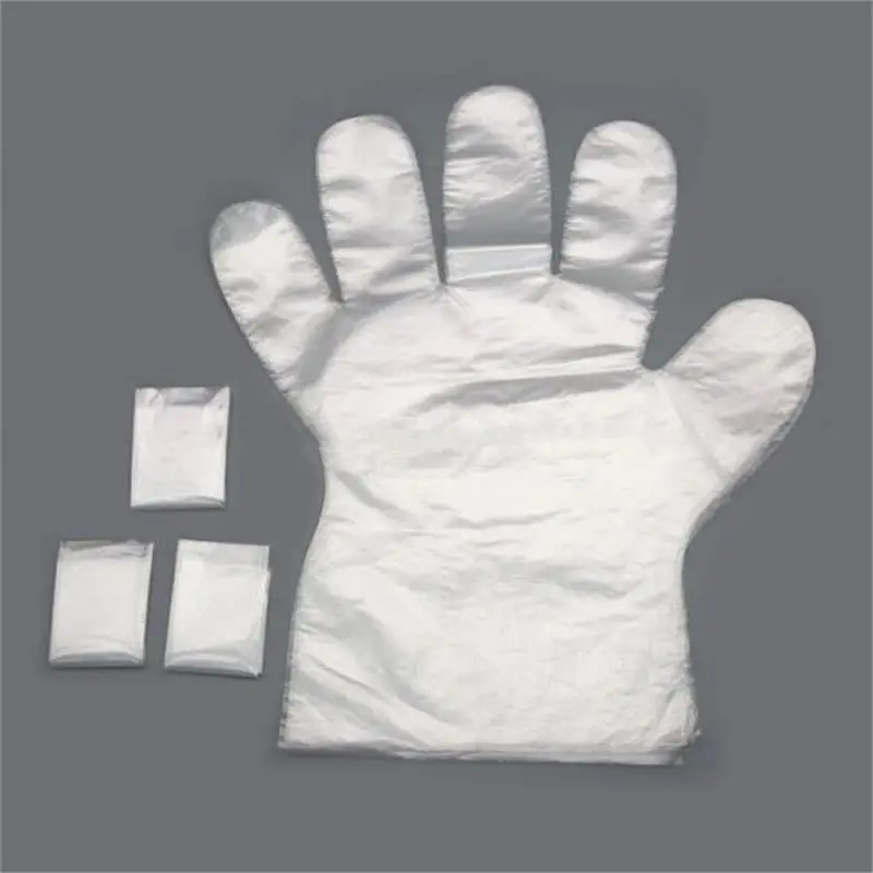 High Quality Food Grade Plastic PE Gloves Disposable Clear Transparent HDPE Gloves for Restaurant