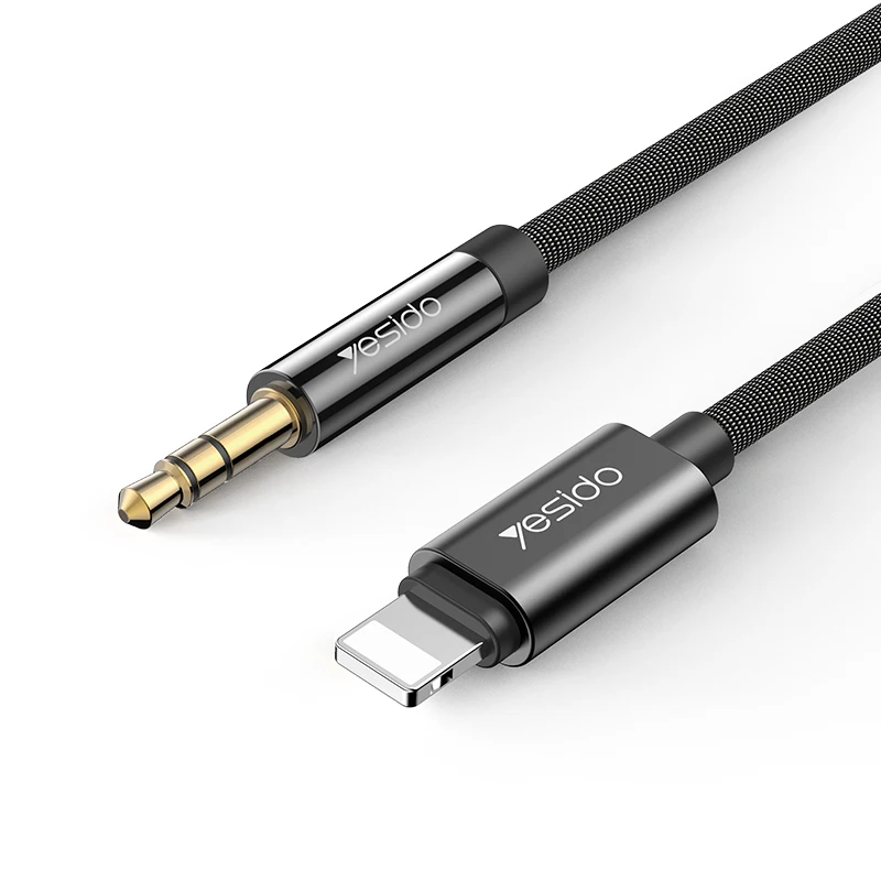 Nylon Braided 8-Pin USB 3.5mm To 3.5mm Jack Audio Aux Plug Connector Cable Cord Wire Splitter 3.5 Mm Cable
