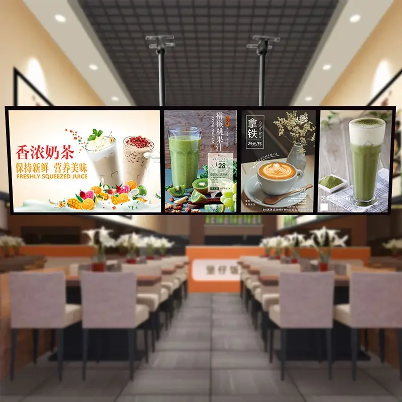 Wholesale Ultra Slim Display Restaurant Menu Board Customized Led Light Box Cafe Menu Board Menu Advertising Light Boxes