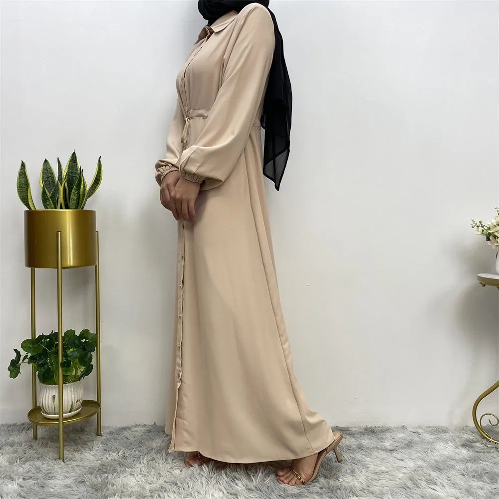 6289# High Quality Muslim Dress Ethnic Nida Fabric Turkey Dubai Fashion Dresses For Women Eid Kimono Robe Ladies Clothes