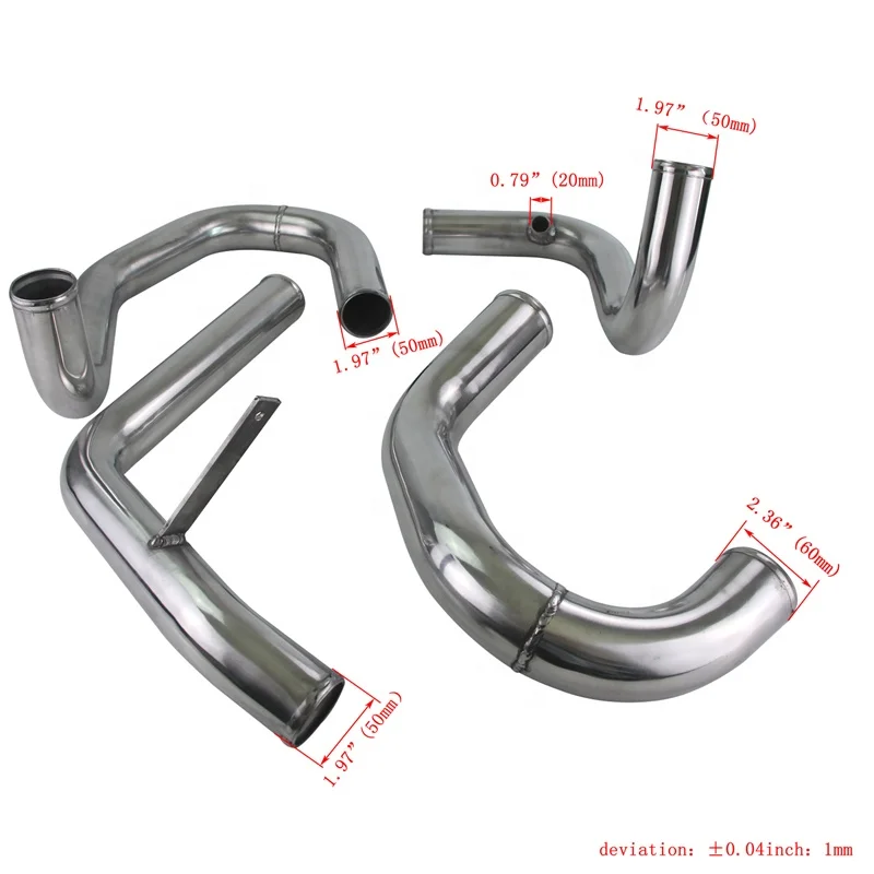 Aluminum Turbo Intercooler Piping Kit w/Clamps+Silicone Couplers Blue For 98-05 Volkswagen VW Jetta Golf GTI MK4 1.8T