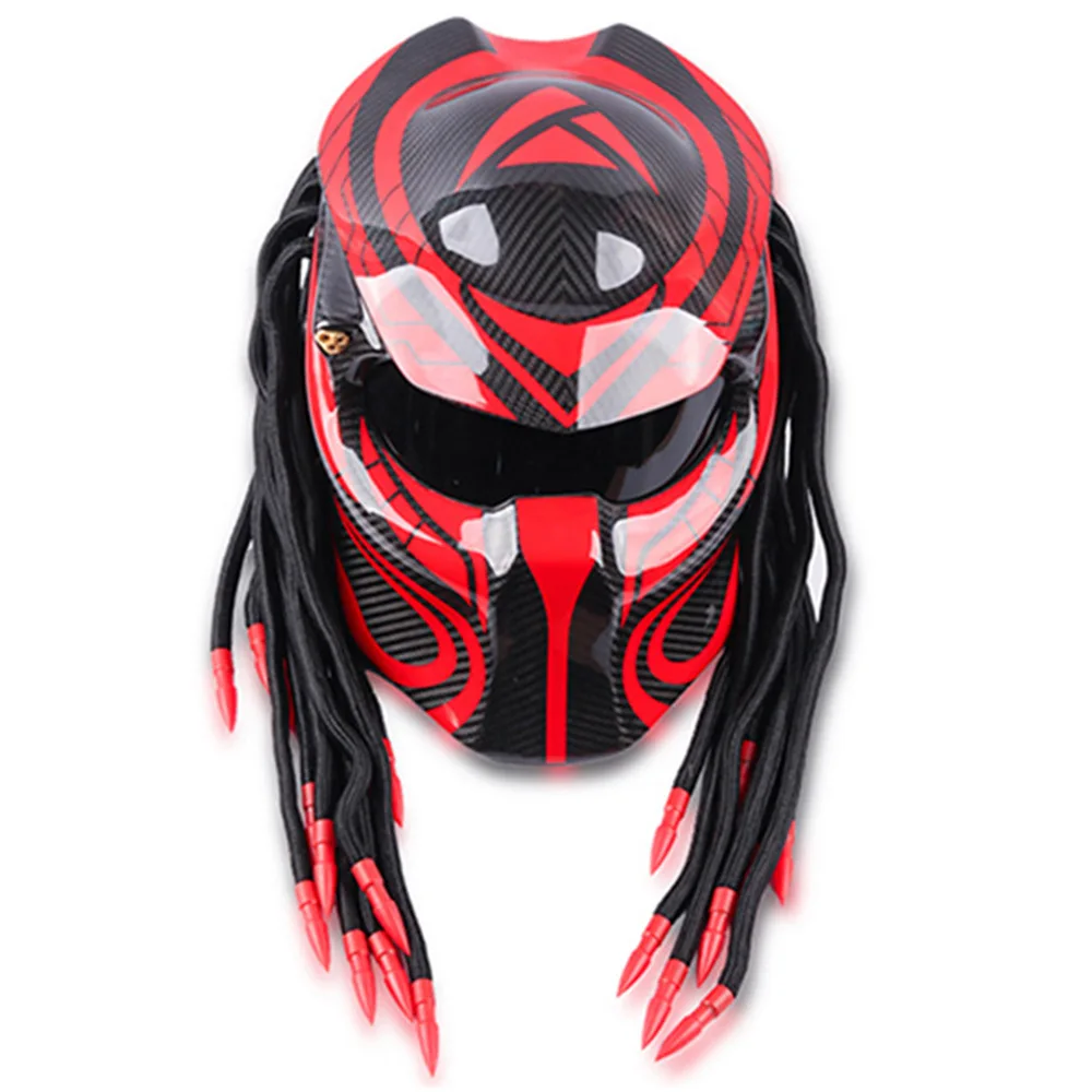 New arrival Breathable Predator carbon fiber face shield DIY cosplay High intensity Full face mask helmet