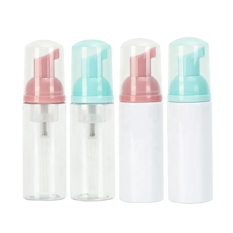 In Stock 30ml 50ml Frosted Foam Soap Dispenser Bottle PET Empty Plastic Foam Pump Bottle with Brush