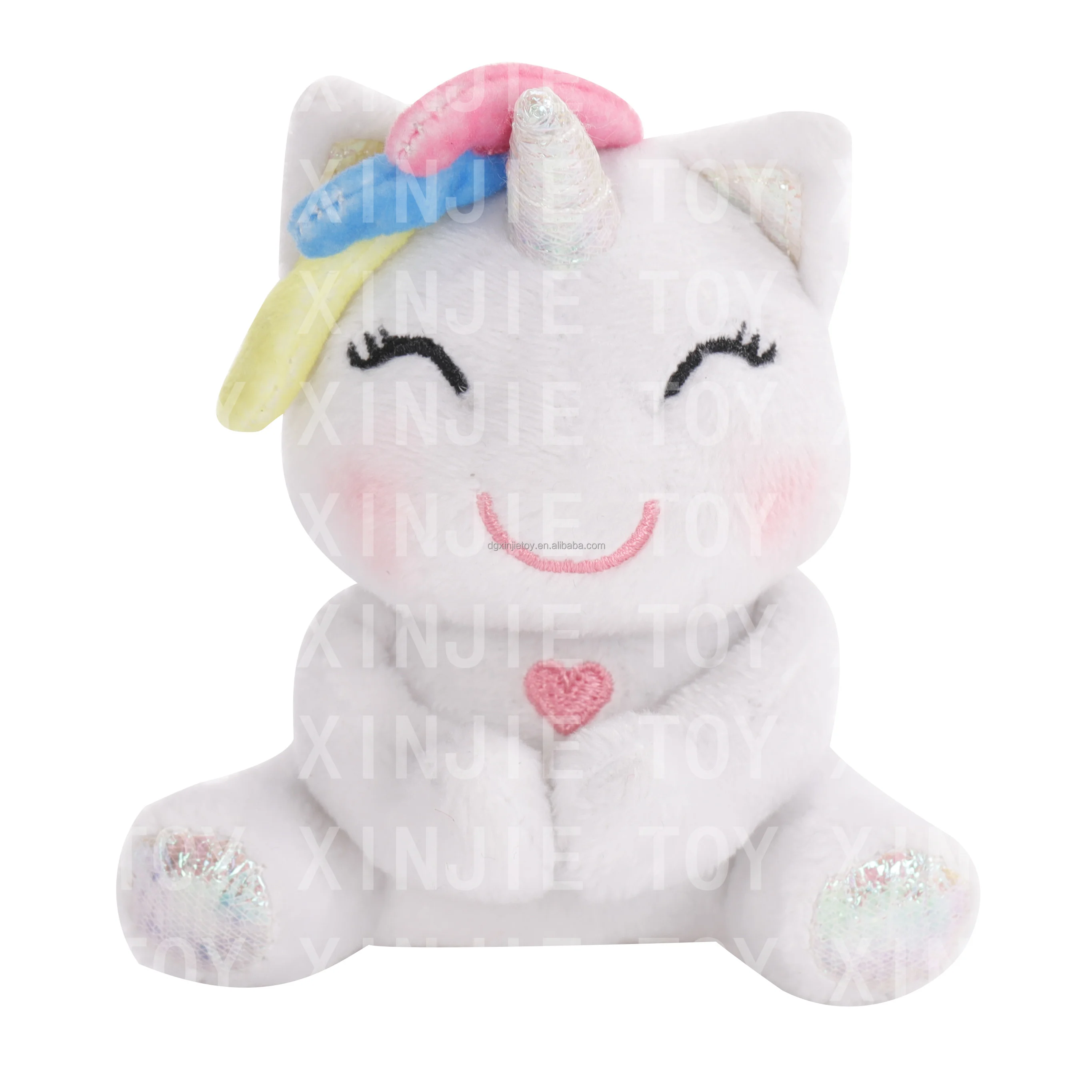 Professional customization Funny unicorn plush toy with colorful wings Smiling unicorn stuffed animal toys