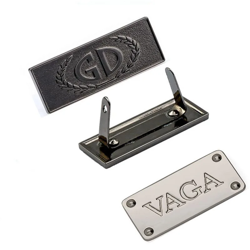 Customized Metal Nameplate Tags Die Cast Metal Labels High Quality Clothing Logo Labels Zinc Alloy Trademark Label