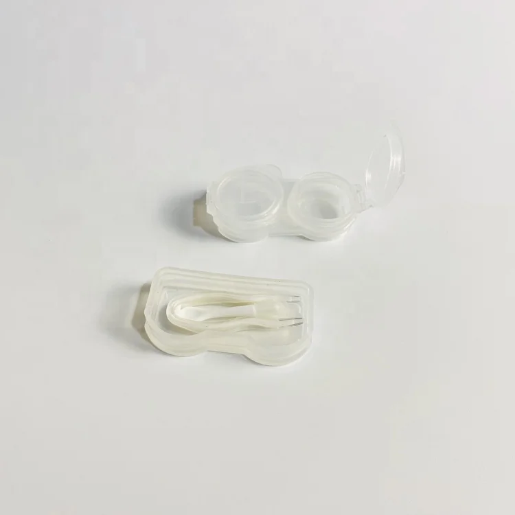 New style drawer type clear contact lens case with tweezers and stick transparent contact lens accessories   XY-140