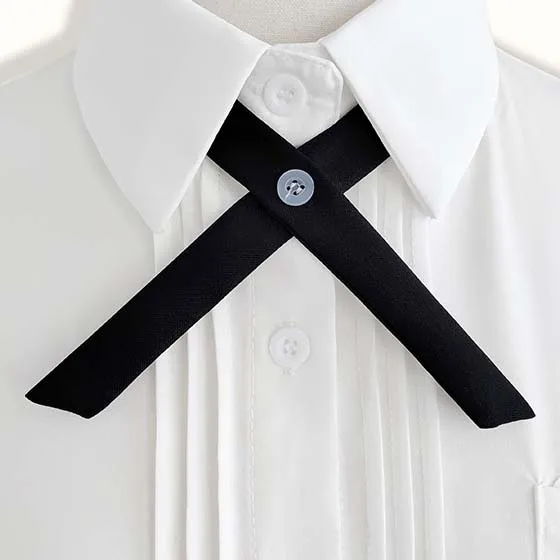 Best Seller Thai Style Cross Bow Tie Girl Narrow Wholesale Student School Uniform Black Bow Tie