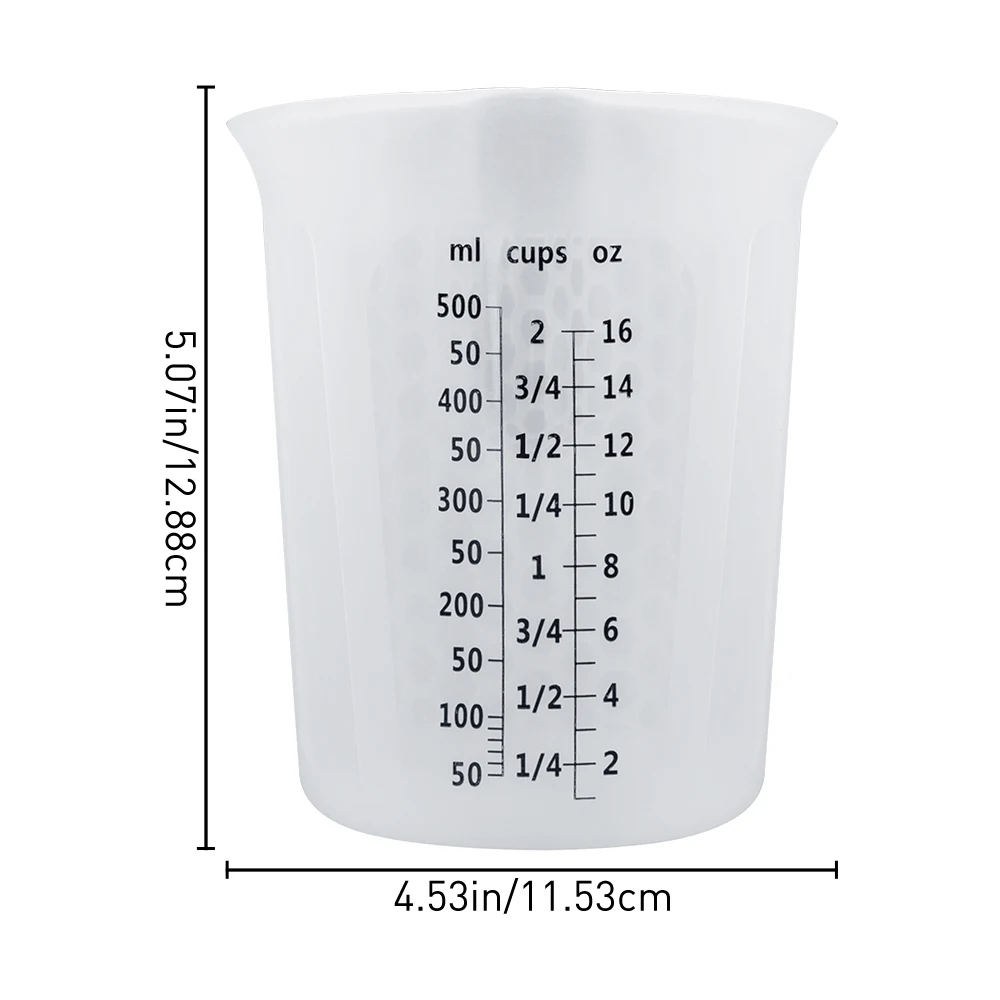 2 шт 250 мл 500 мл силиконовые мерные чашки со шкалой прозрачный градиентный чашки для Смешивания Краски пятно лаборатории эпоксидной смолы контейнер-цистерна