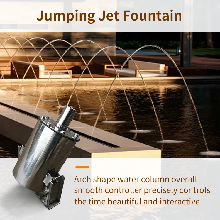 Popular Mass Customization Jumping Jet  Fountain Outdoor Square  Rgb Laminar  Flow Water Fountain Interact with Visitors
