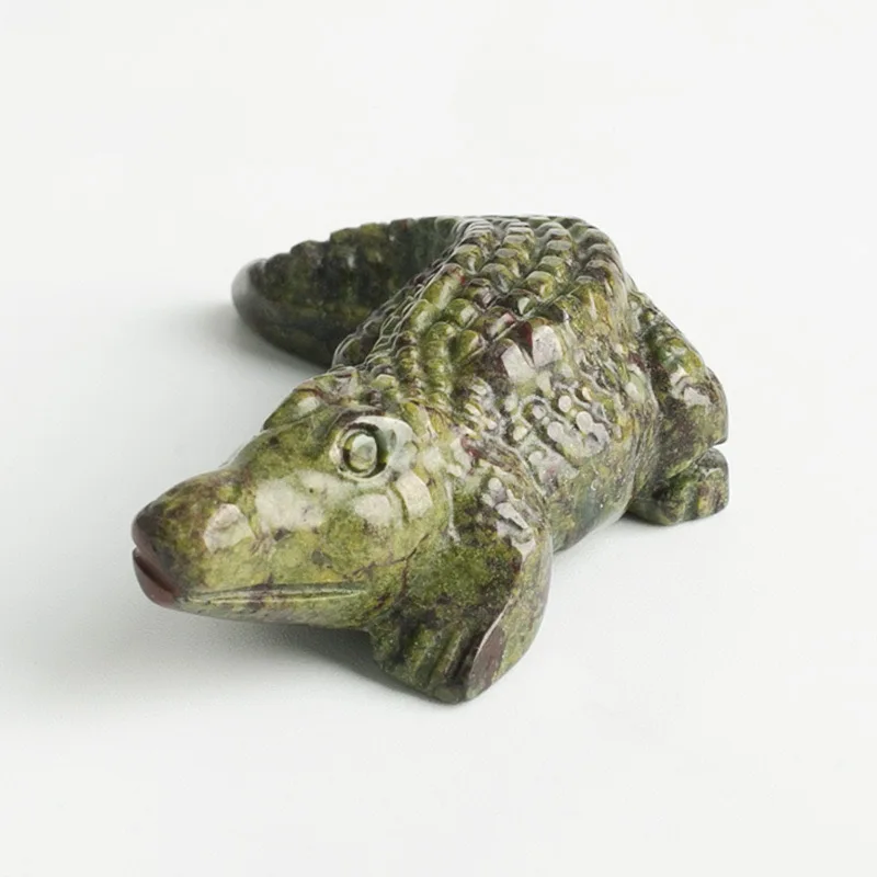 Wholesale Semi-precious Stone Crafts Natural Crystal Alligator Hand Carved Crystal Crocodile For Decoration