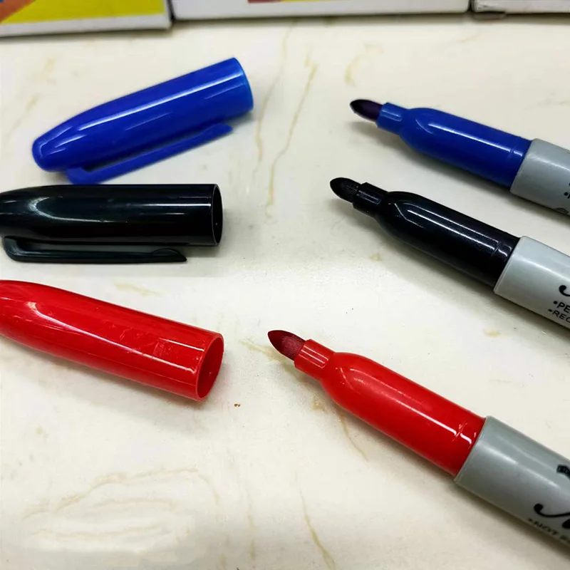 3 colors oil-based markers Permanent water-resistant ink Marker Pen set writing on the surface of different materials