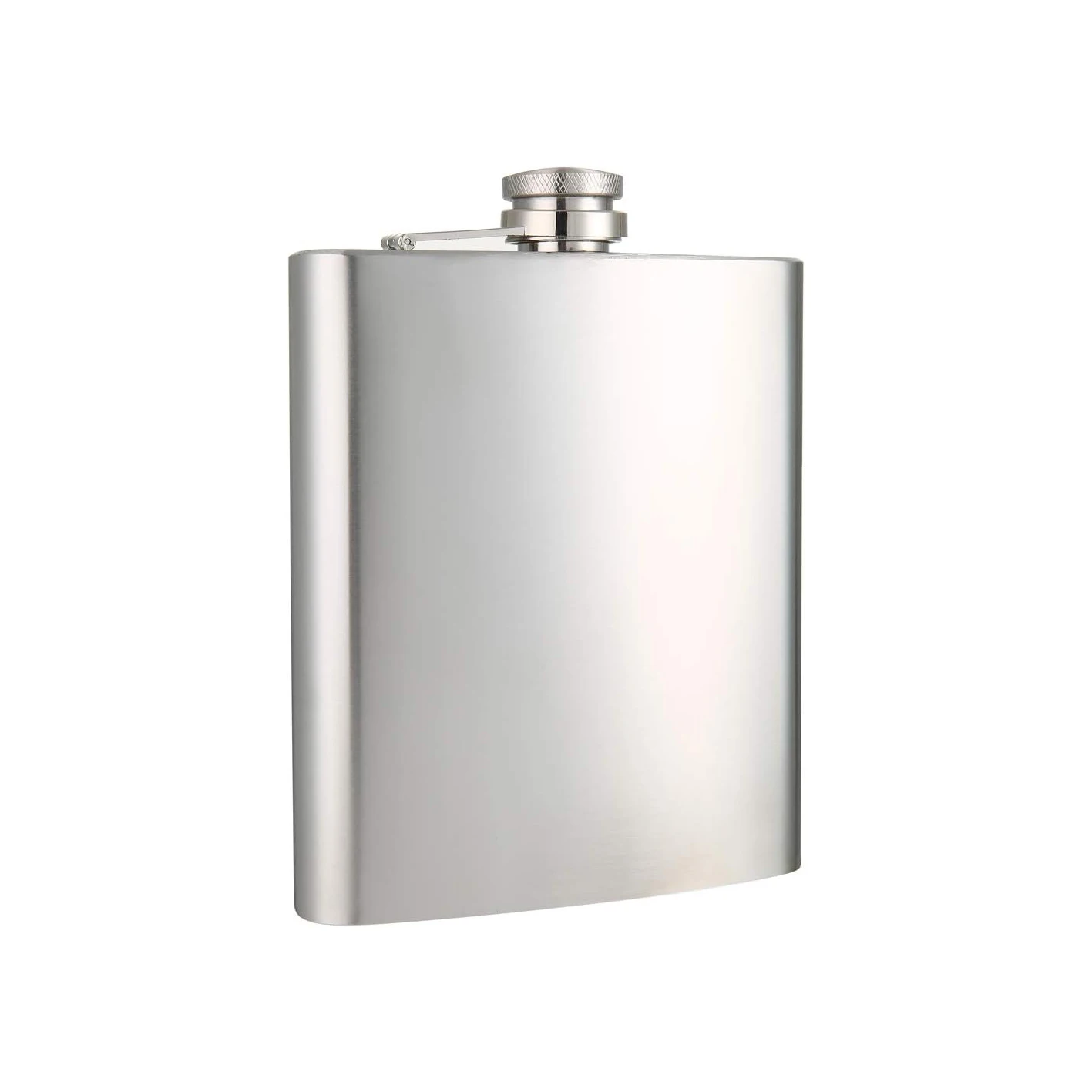 18 oz Silver Large Capacity Stainless Steel Whiskey Hip Flask With Engraved Logo for Liquor
