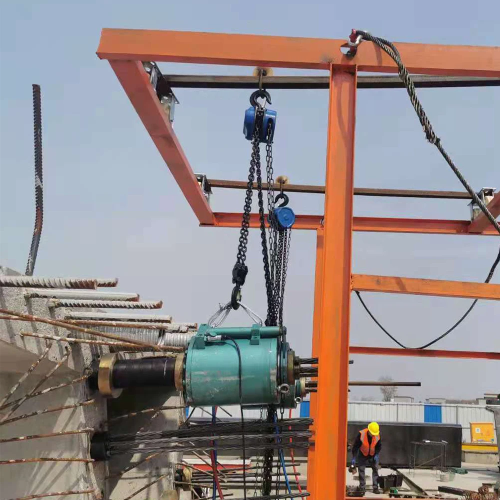 Натяжной полый цилиндр 75 тонн 100 200 500 Телескопический гидравлический домкрат для натяжения столба