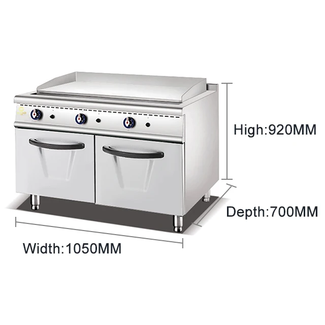 Gas Griddle Grill Commercial Fryer Burger Griddle Portable Stoves Sale Plate Stainless Steel Built Benchtop Patty Industrial Gas