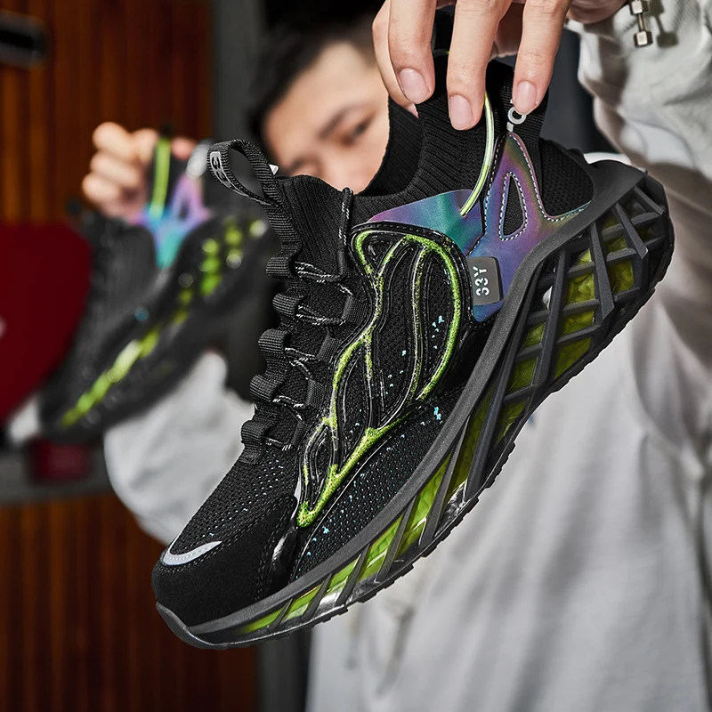 Trail Running Shoes High Quality Man Footwear Knit Boot Sport Sneakers