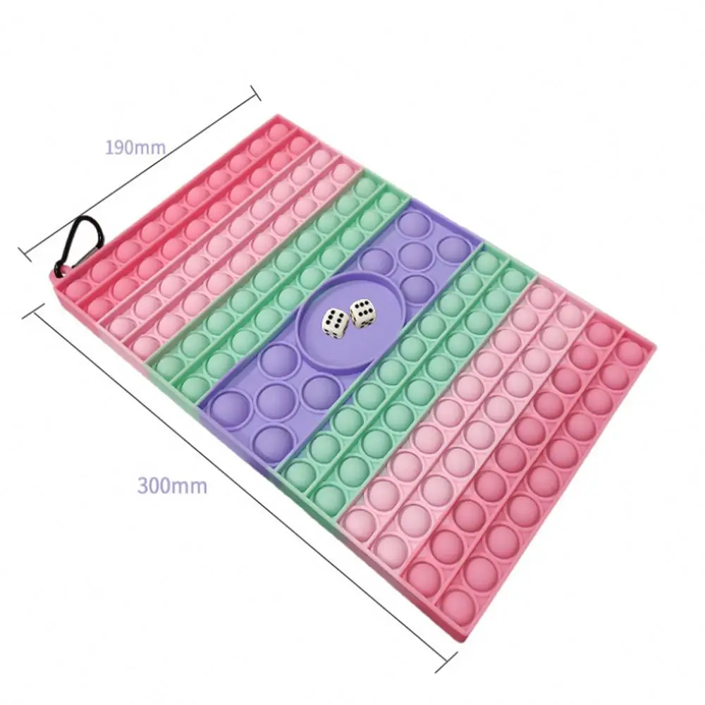 Push bubble Popper Silicone Chess Chessboard Toys Sensory Pop Fidget Game dice Checkerboard  210761