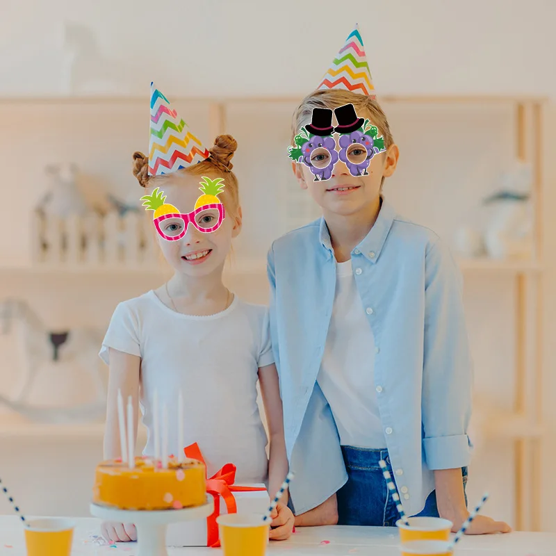 Watermelon Printing Party Favor Baby Birthday  Party Paper Glasses Hawaii Summer Paper Fuirt Printing Tableware