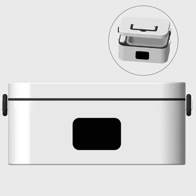 Mskwee Rechargeable Lunch Box Cordless Heating Lunch Box with Timing Function Food Heater for Trucker Fisherman Office Workers