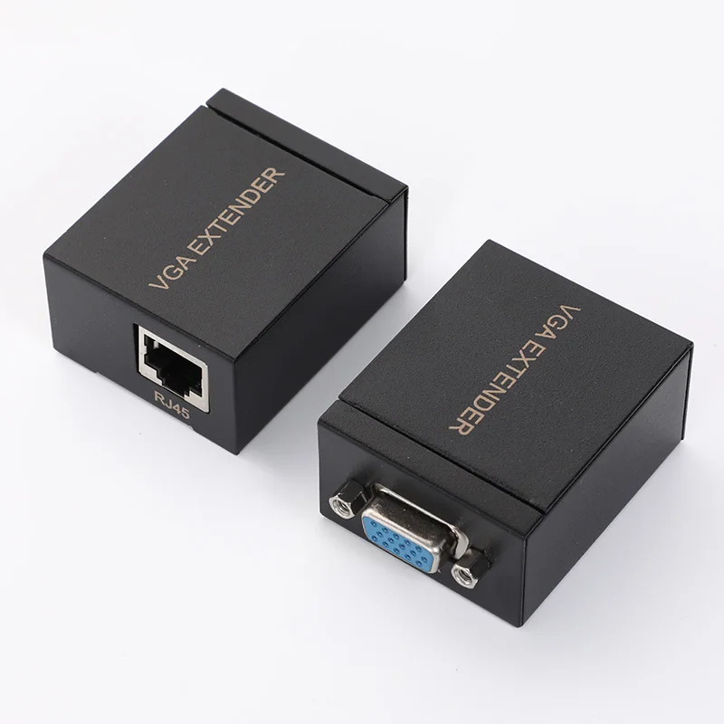 1080P VGA Extender Adapter VGA to RJ45 Over Cat5e/Cat6 Ethernet Cable Convert VGA Signal Video Extended 60M