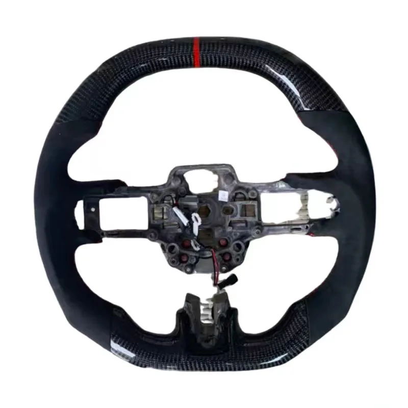 Customized style car accessories carbon fiber Alcantara For Ford Mustang Car Steering wheel