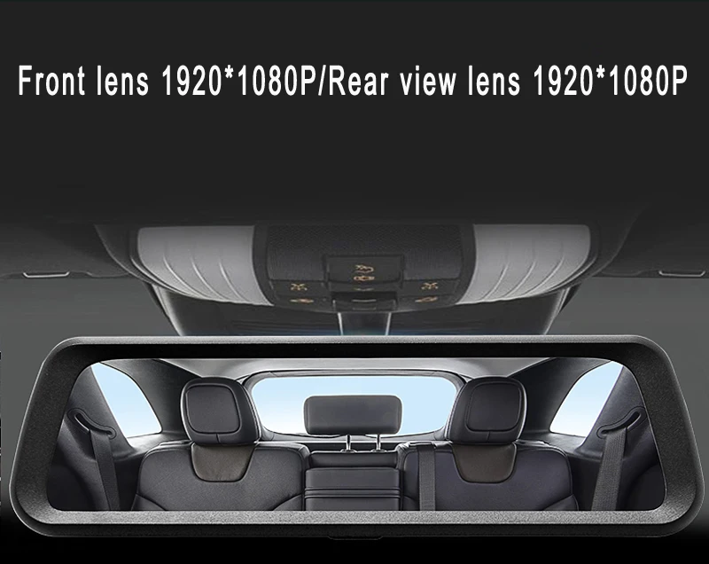 9.66 inch car full touch screen mirror car rearview mirror vehicle reversing aid Camera 1080P Reversing camera