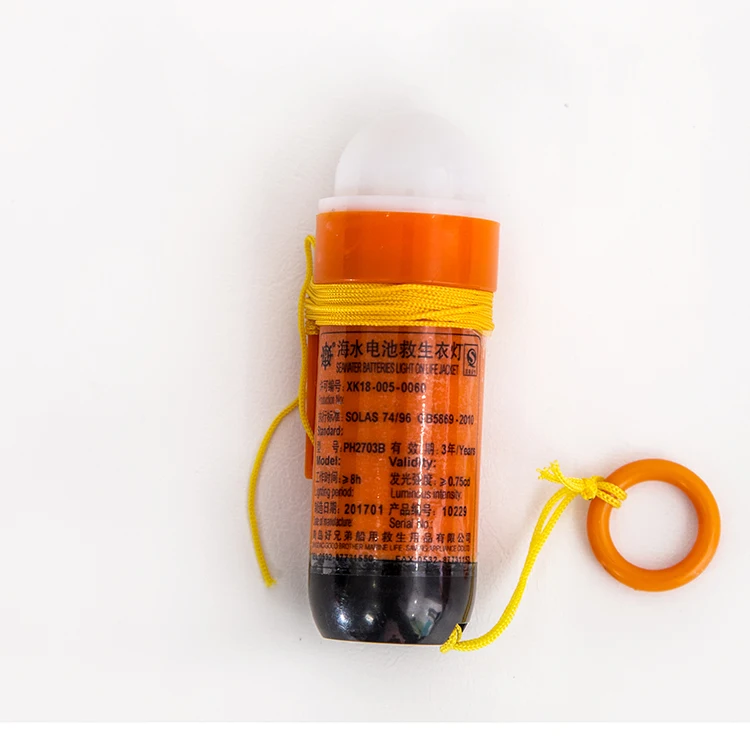 Factory Supply Seawater Battery Life Jacket light Marine Light on Life Jacket for Water Safety