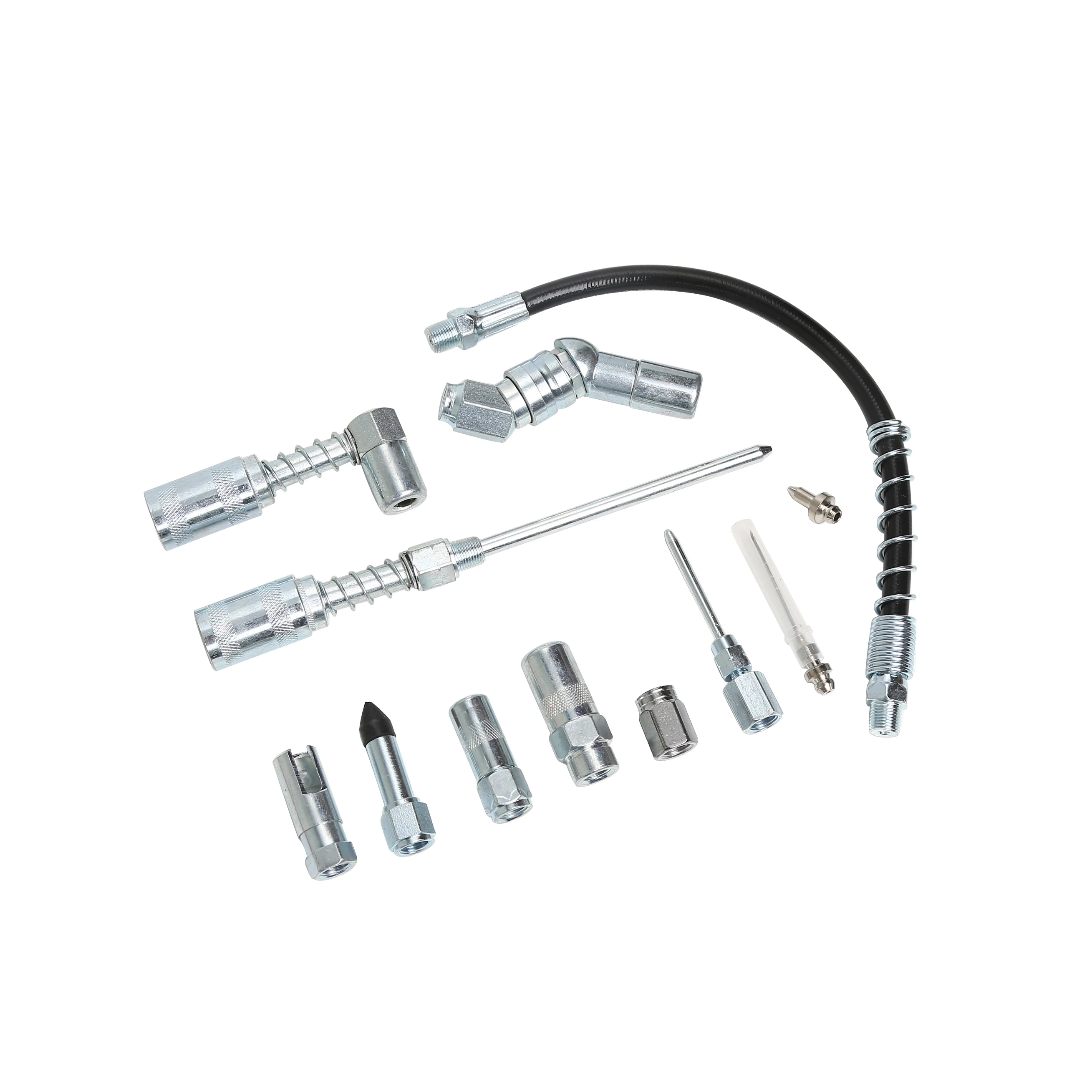 Local stock in America! Winmax 12pcs Grease Gun Accessory Set-All-in-One Set Includes Couplers, Nozzles, Adapters and Flex Hose