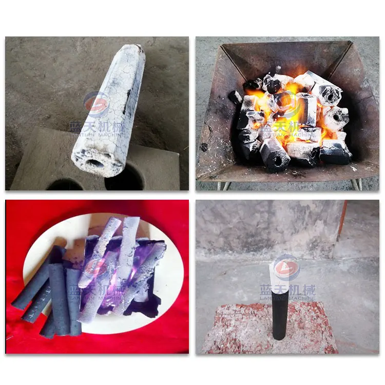 Small scale rice husk charcoal briquette extruding machine extruder for shisha making