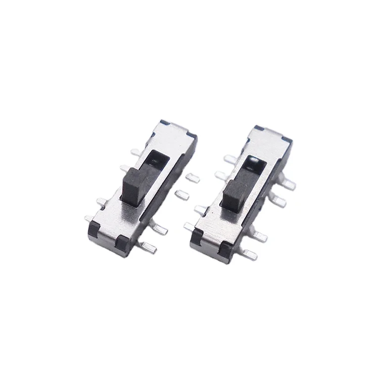  8 pin terminal surface mount 2P3T ON OFF 3 position slide switch with long life