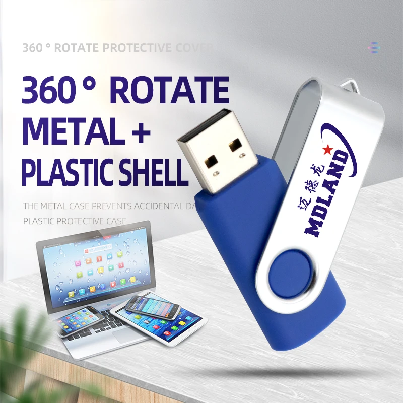 Wholesale Gifts Usb 2.0 3.0 Pendrive Metal & Plastic Swivel Pen Drive 4gb 8gb 16gb 32gb 64gb 128gb Flashdrive